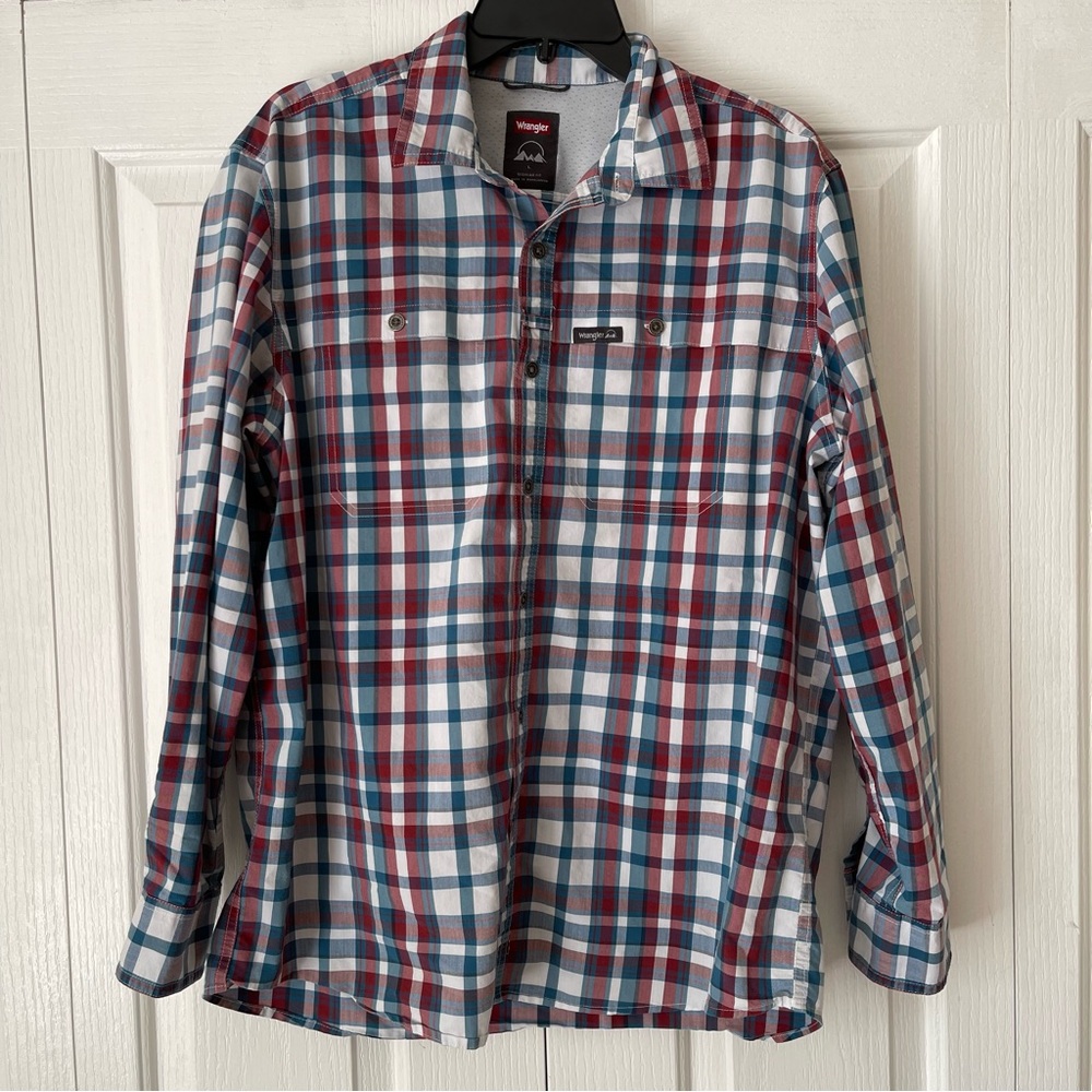 Men’s Wrangler Top, Regular Fit, Large, Striped.